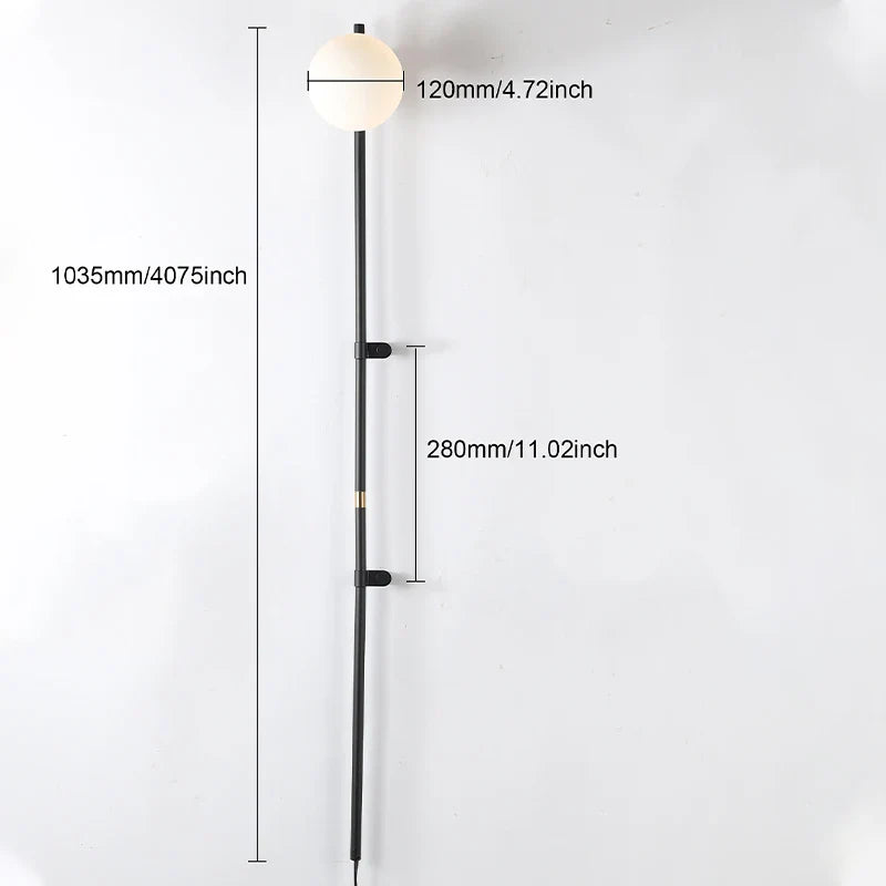 Scandinavian Wall Lamp Wall Sconce with Plug-in Connection | Sansoti
