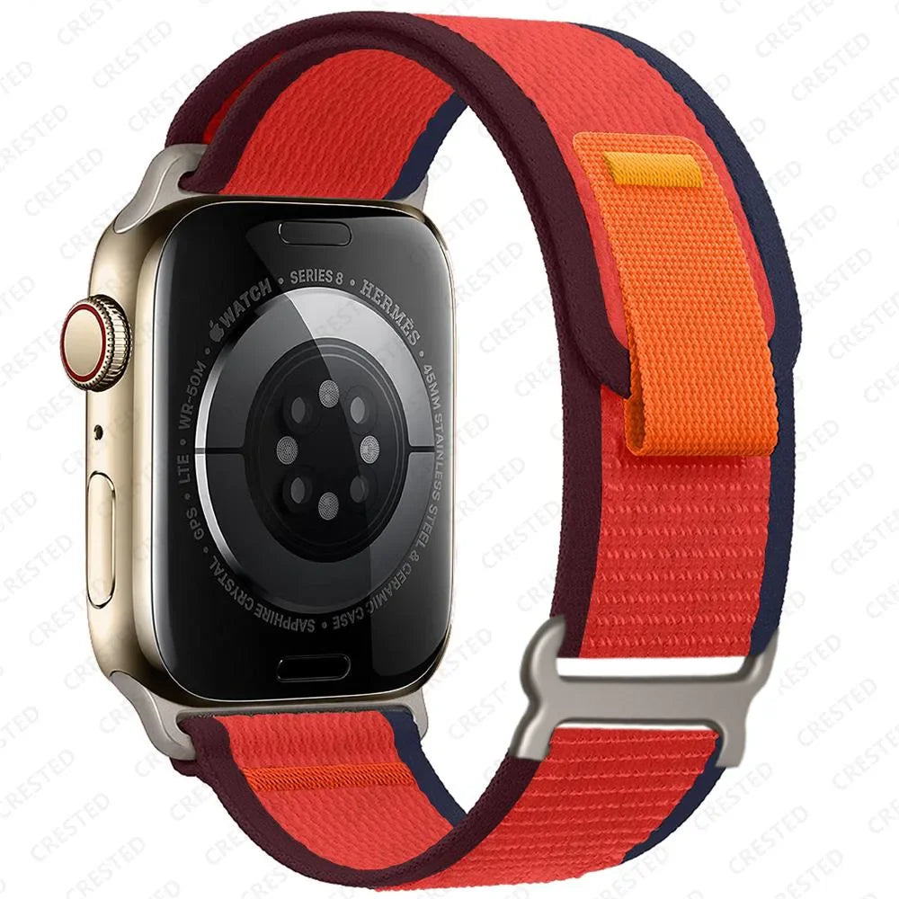 Nylon Smartwatch Trail Loop Strap - Adjustable Sport Strap with Durable Buckle - Multicolored Active Wristband | Sansoti