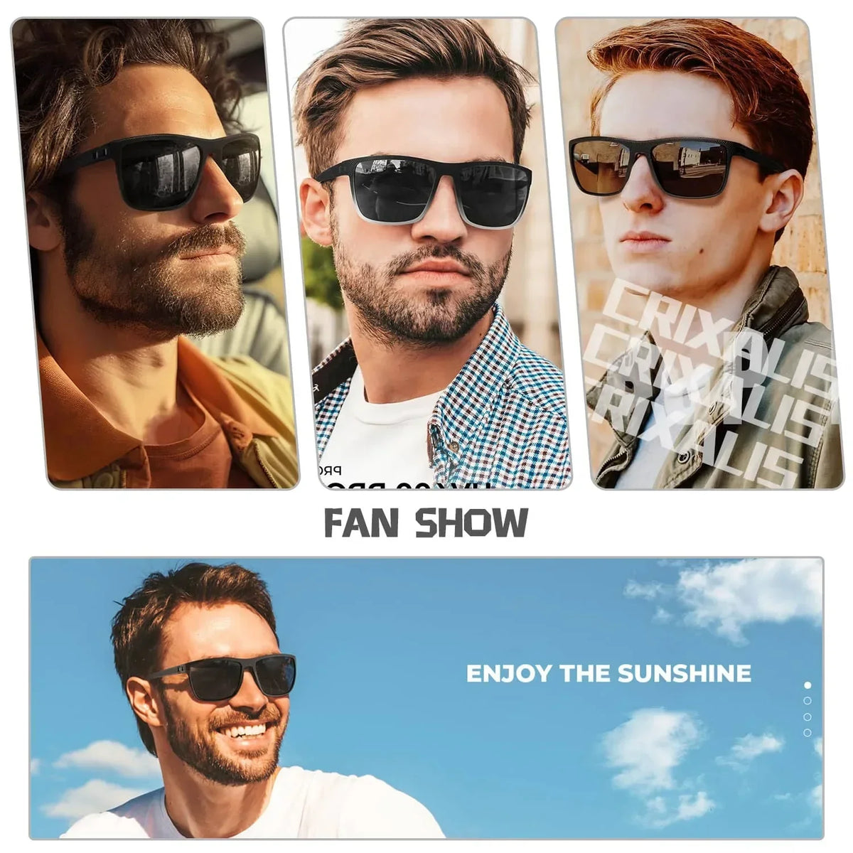 Polarized Sunglasses Set of 3 Pieces UV400 Protection Lightweight Frame | Sansoti
