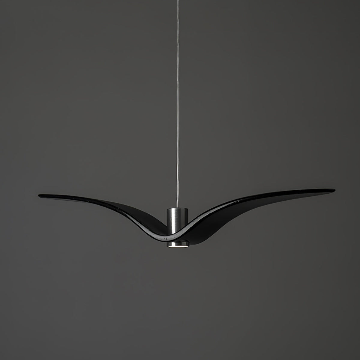 Suspension LED design oiseau résine aluminium blanc noir 3000K 4000K 6000K salon lampe pendante minimaliste organique plafonnier | Sansoti