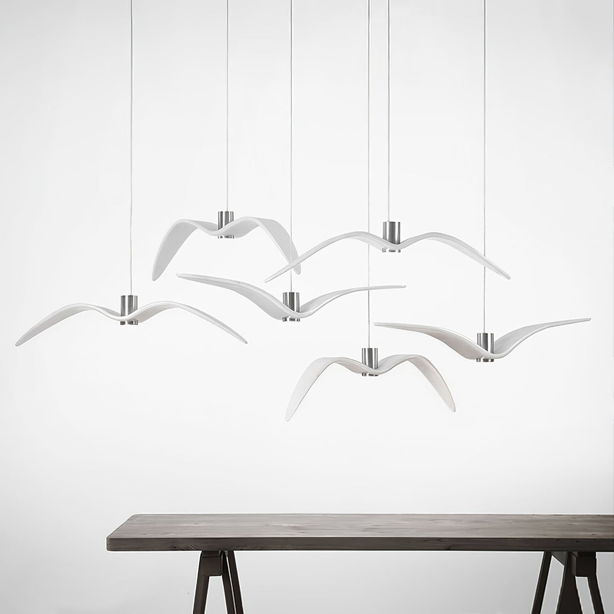 Hängelampe LED Vogeldesign Harz Aluminium Weiß Schwarz 3000K 4000K 6000K Wohnzimmer Pendelleuchte Minimalistisch Organisch Deckenlampe | Sansoti