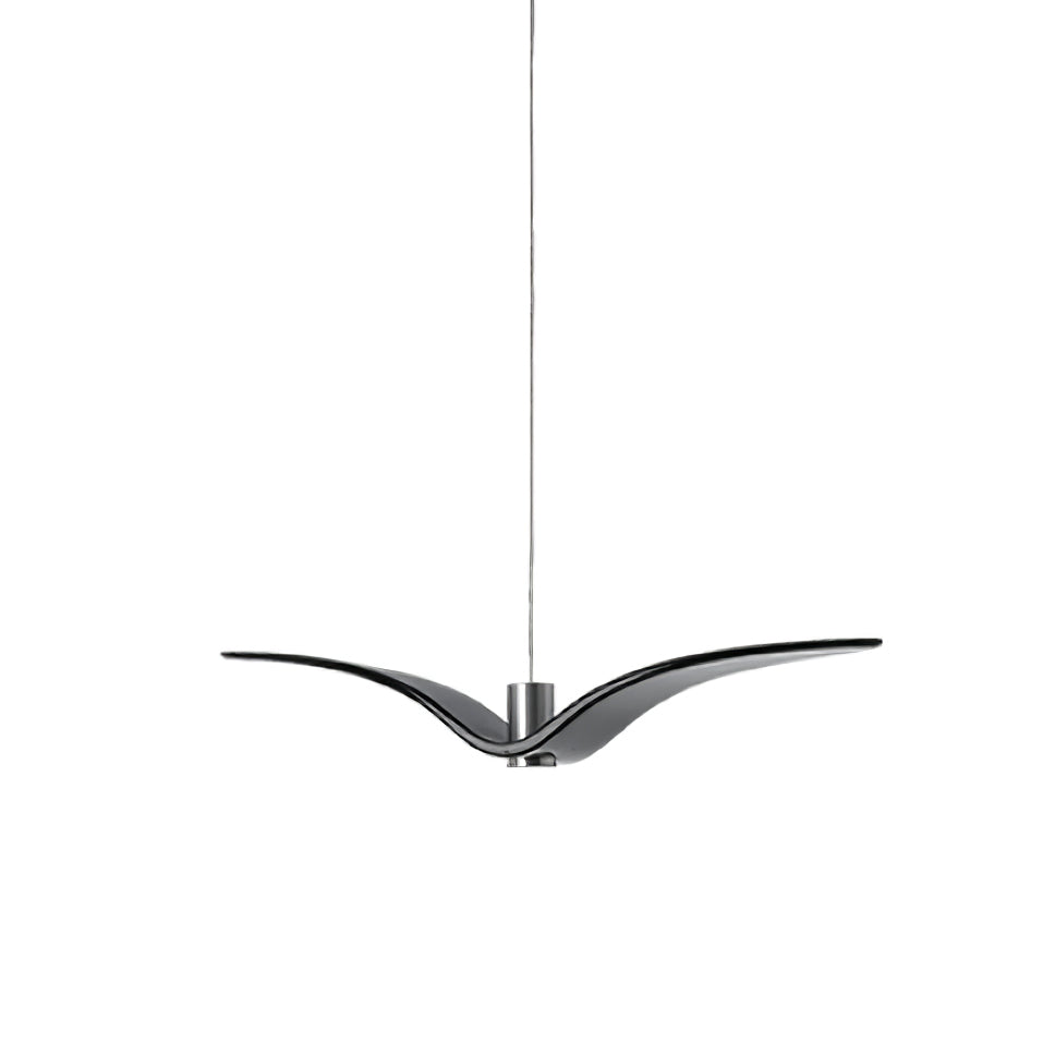 Suspension LED design oiseau résine aluminium blanc noir 3000K 4000K 6000K salon lampe pendante minimaliste organique plafonnier | Sansoti