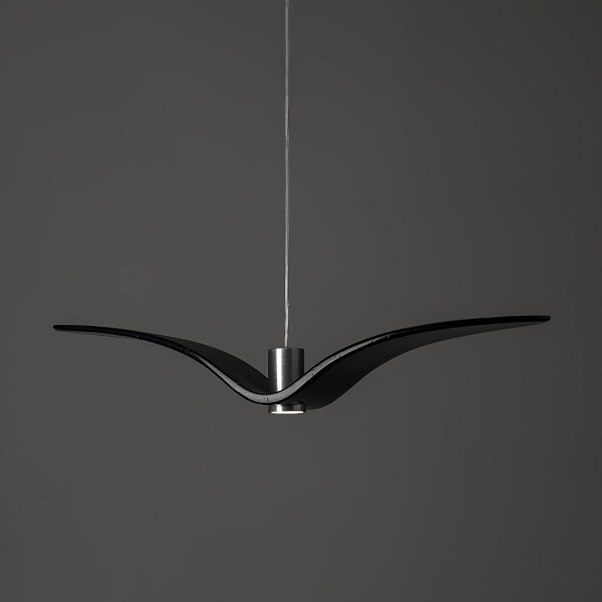 Suspension LED design oiseau résine aluminium blanc noir 3000K 4000K 6000K salon lampe pendante minimaliste organique plafonnier | Sansoti