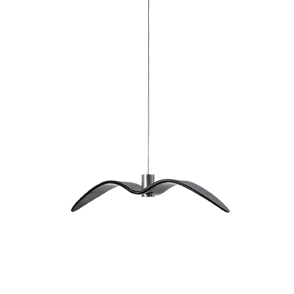 Suspension LED design oiseau résine aluminium blanc noir 3000K 4000K 6000K salon lampe pendante minimaliste organique plafonnier | Sansoti