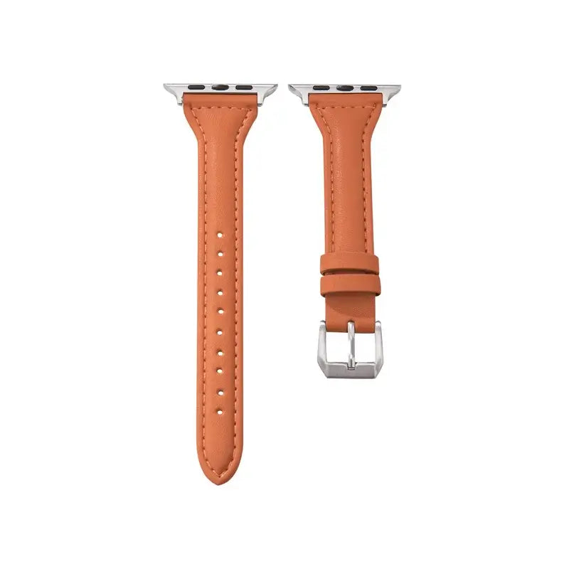 Skórzany pasek do smartwatcha, uniwersalny i regulowany, 38–49 mm, premium, sportowy design | Sansoti
