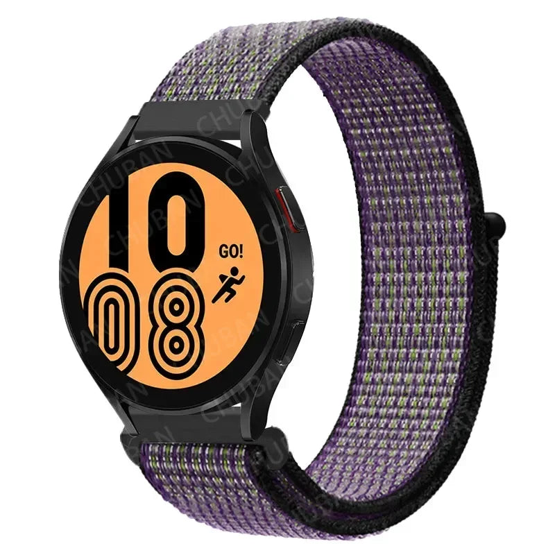 Nylon Sport Strap for Smartwatch 20mm 22mm Breathable Lightweight Loop Wristband Adjustable Training Fitness | Sansoti