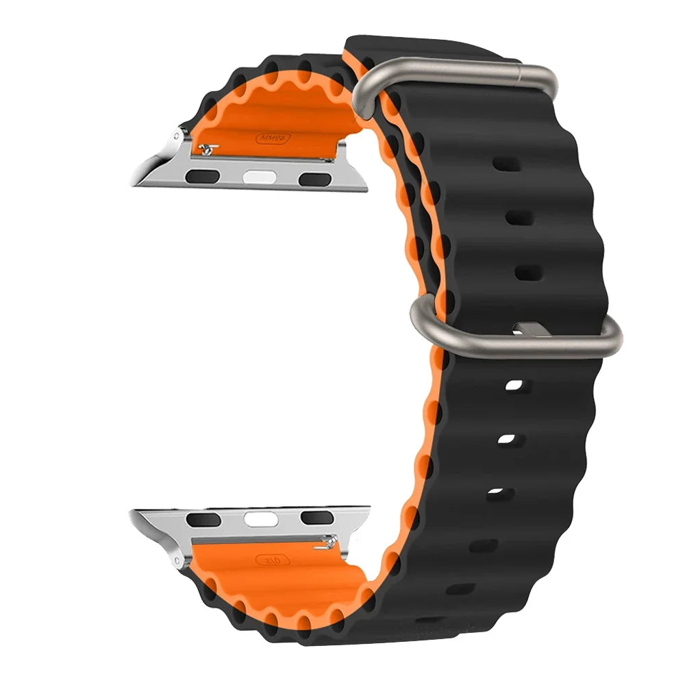 Water-Resistant Breathable Silicone Smartwatch Band Unisex Watch Band Sports Band Replacement Wristband | Sansoti