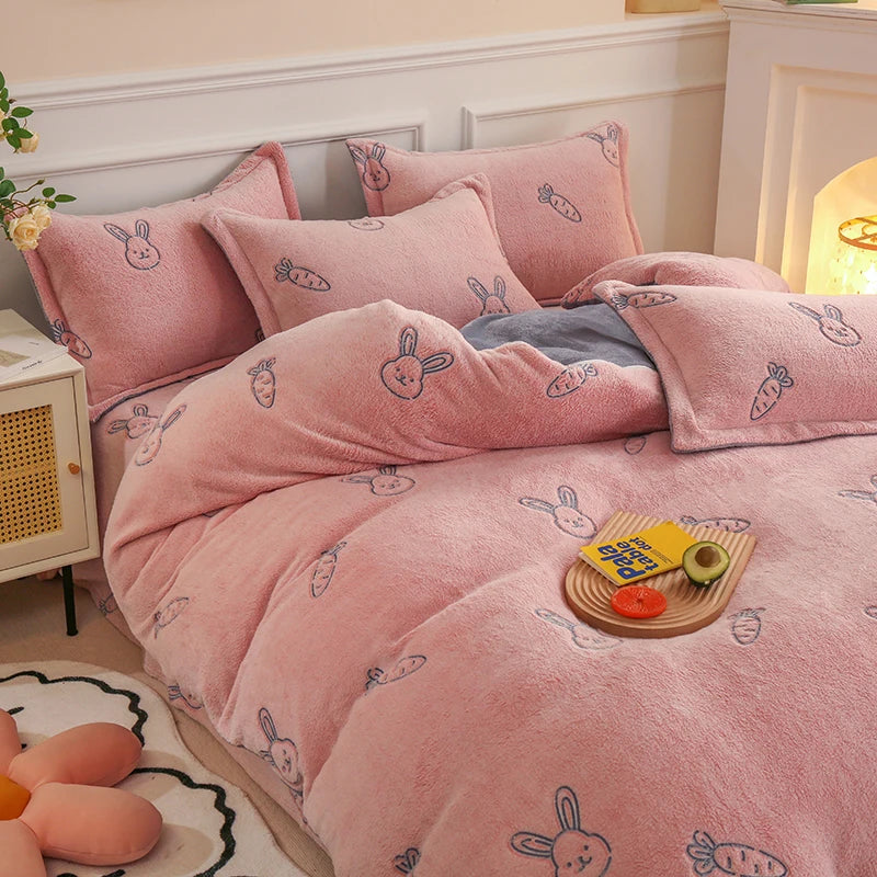 Sansoti | Winter-Bettbezug aus weichem Teddy-Fleece – Extra warm & gemütlich