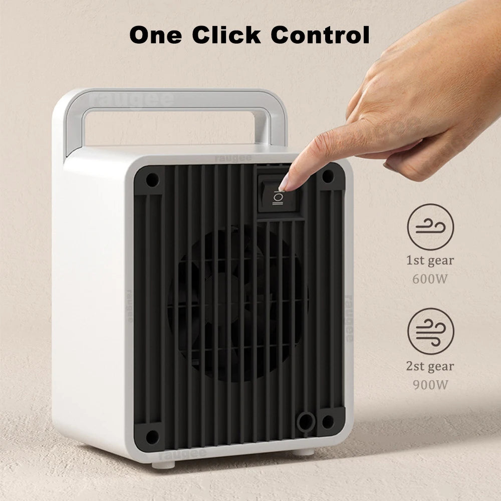 Compact Ceramic Room Heater 600W Portable Heating Appliance Fast Heating Time Desk Bedroom | Sansoti