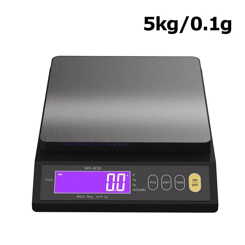Digital Kitchen Scale Stainless Steel Waterproof 10kg Precision Baking Cooking Portioning Rechargeable LCD Display | Sansoti