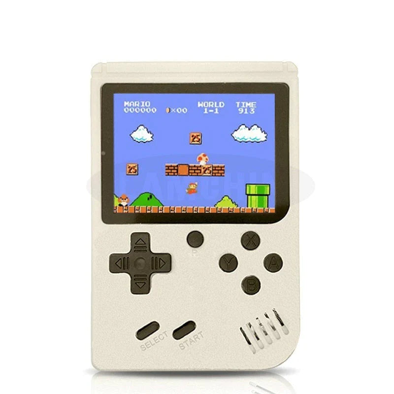 Retro Handheld Spelcomputer met 400 Klassieke Games – Oplaadbaar met TV-Aansluiting – 3 Inch Scherm – Zwart, Wit, Rood, Blauw, Geel | Sansoti