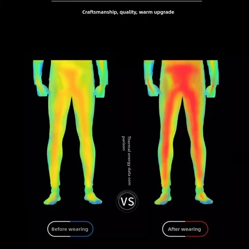 Thermische Herenlegging Winter Fleece Warm Onderbroek Stretch Compressie Sportondergoed Baselayer Panty | Sansoti