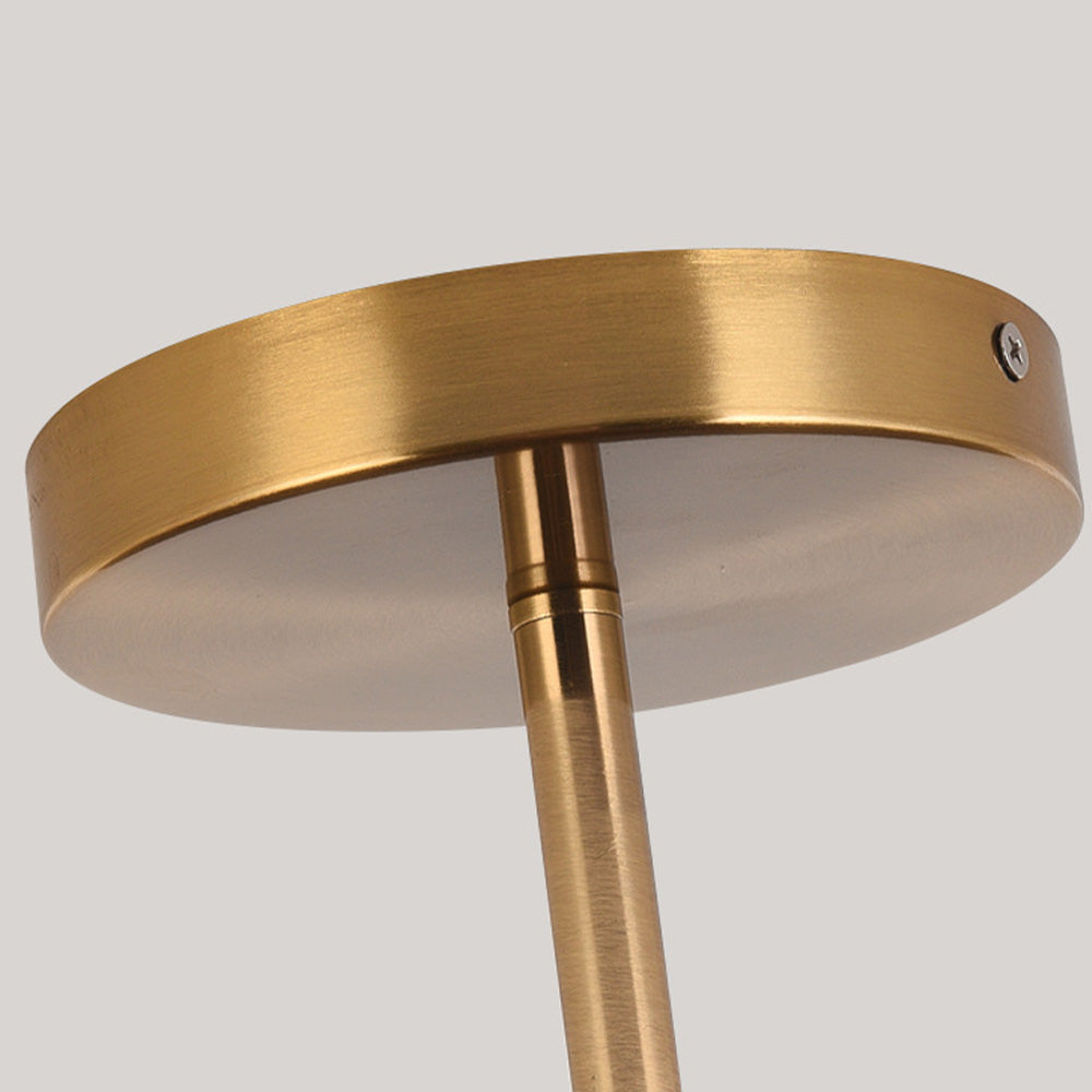 LED Deckenleuchte Holzoptik Gold Rund Halbaufbau Wohnzimmer Schlafzimmer Esszimmer Design Deckenbeleuchtung | Sansoti