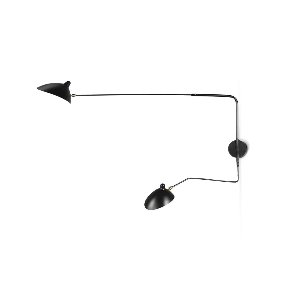 Wall Lamp with Adjustable Arms — Industrial Wall Lighting in Aluminum and Brass — Vintage Design — Modern Wall Lamp for Living Room Bedroom | Sansoti