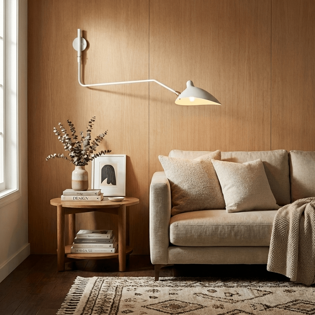 Adjustable Steel Wall Light 1-Head / 2-Head 60-140 cm Modern Design Metal Brass Chrome E26/E27 Socket Adjustable Shade Directional Light Interior | Sansoti
