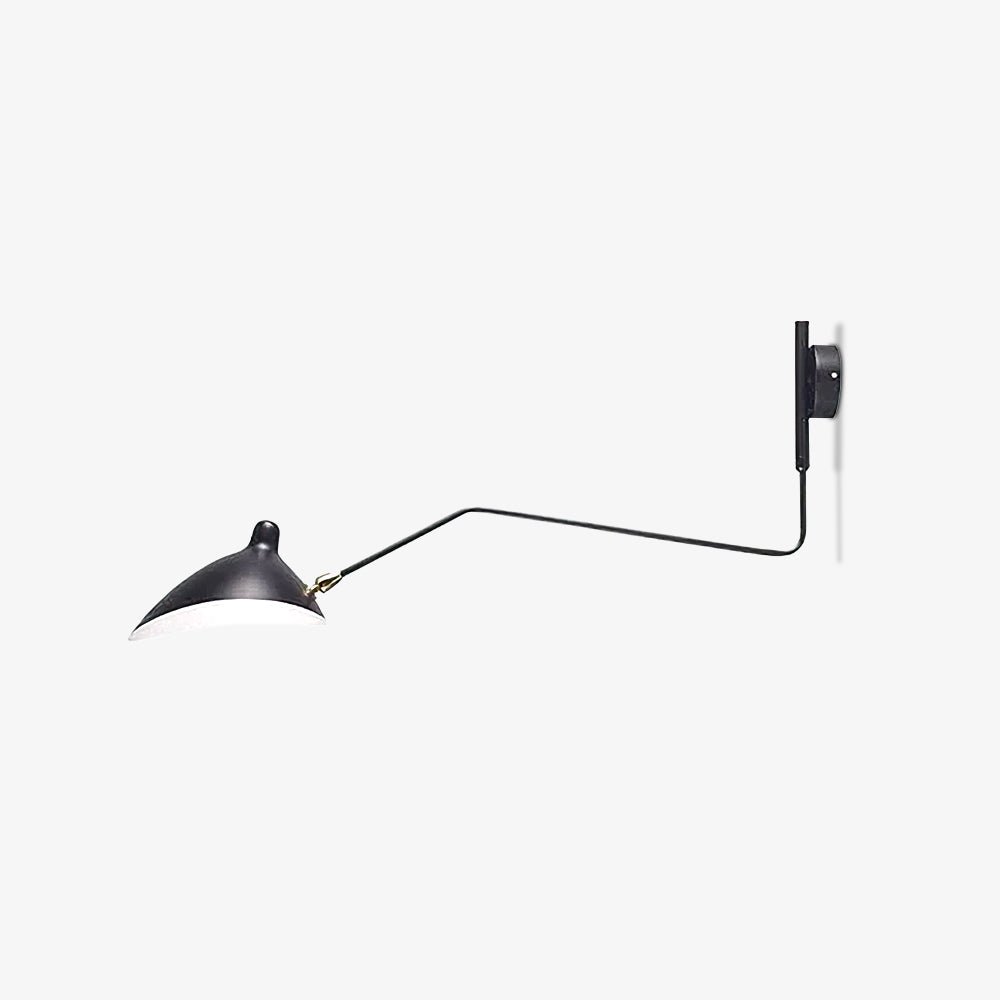 Wall Lamp with Adjustable Joint Arm Black Modern Design for Living Room Study Hallway | Sansoti