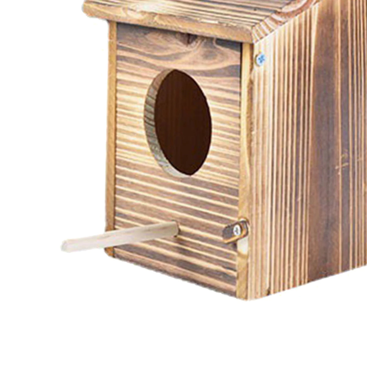 Birdhouse Wood Hanging Outdoor Weatherproof 22x15cm Garden Bird Nest Nest Box Tits Decorative Natural | Sansoti