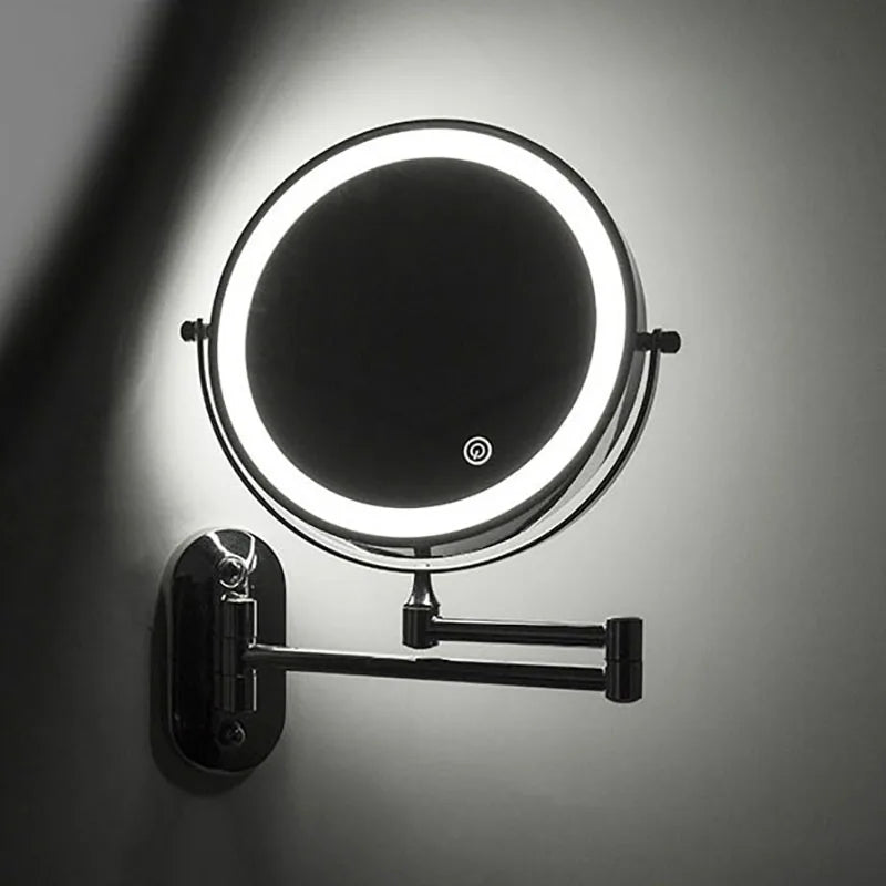 Illuminated LED makeup mirror for bathroom & makeup | Magnifying & Rechargeable | Sansoti