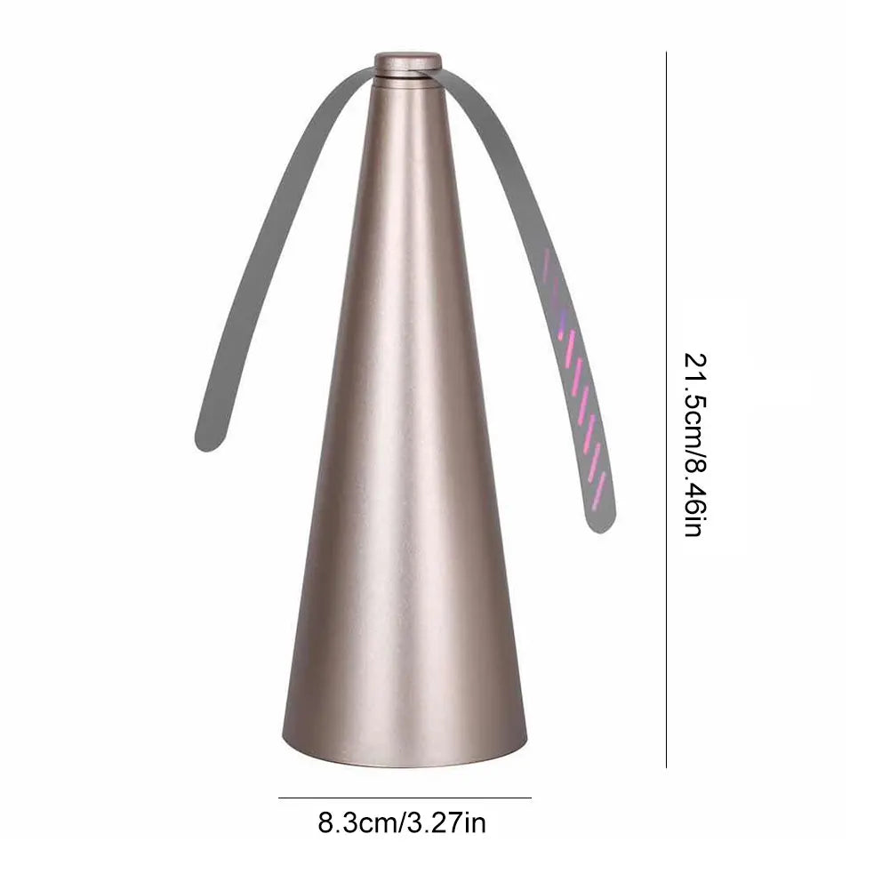 Table Fan with Holographic Wings to Repel Insects USB Battery Rechargeable for Outdoor Dining Patio | Sansoti