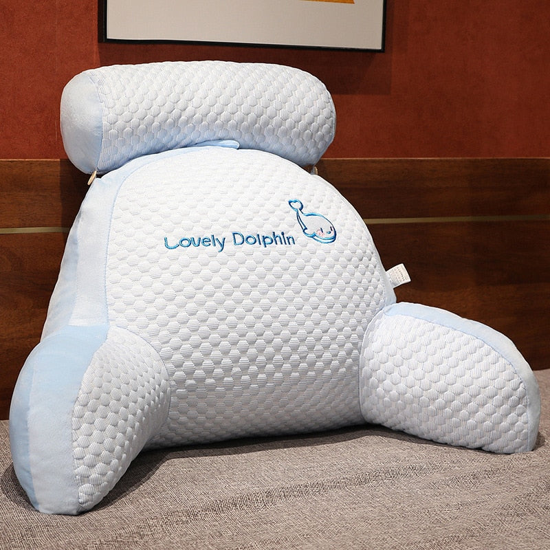 Coussin de soutien lombaire avec motif cartoon en mélange de coton, pour canapé, fauteuil gaming ou chaise de bureau, confort à la maison et au bureau | Sansoti