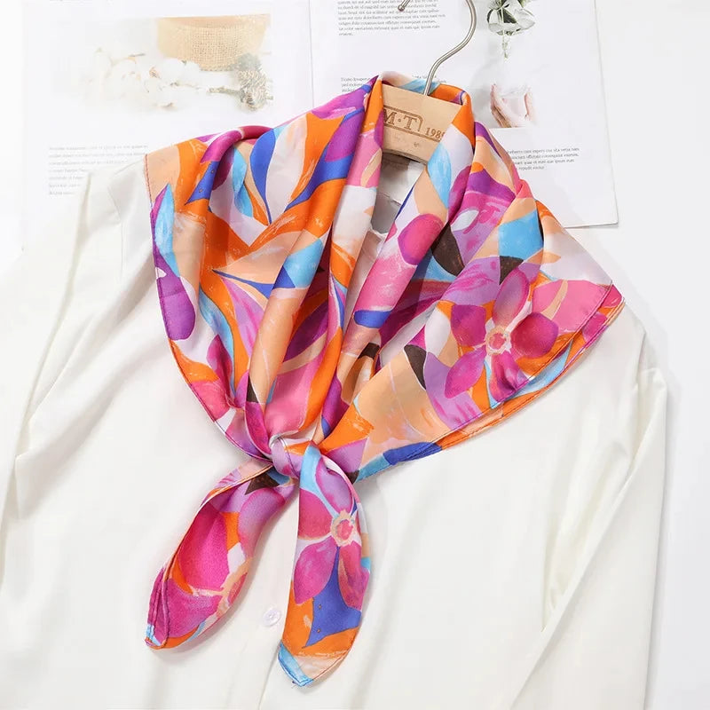 Vierkante Sjaal 70x70 cm Polyester Multifunctioneel Haarband Nekdoek Dames Vier Seizoenen Decoratief | Sansoti