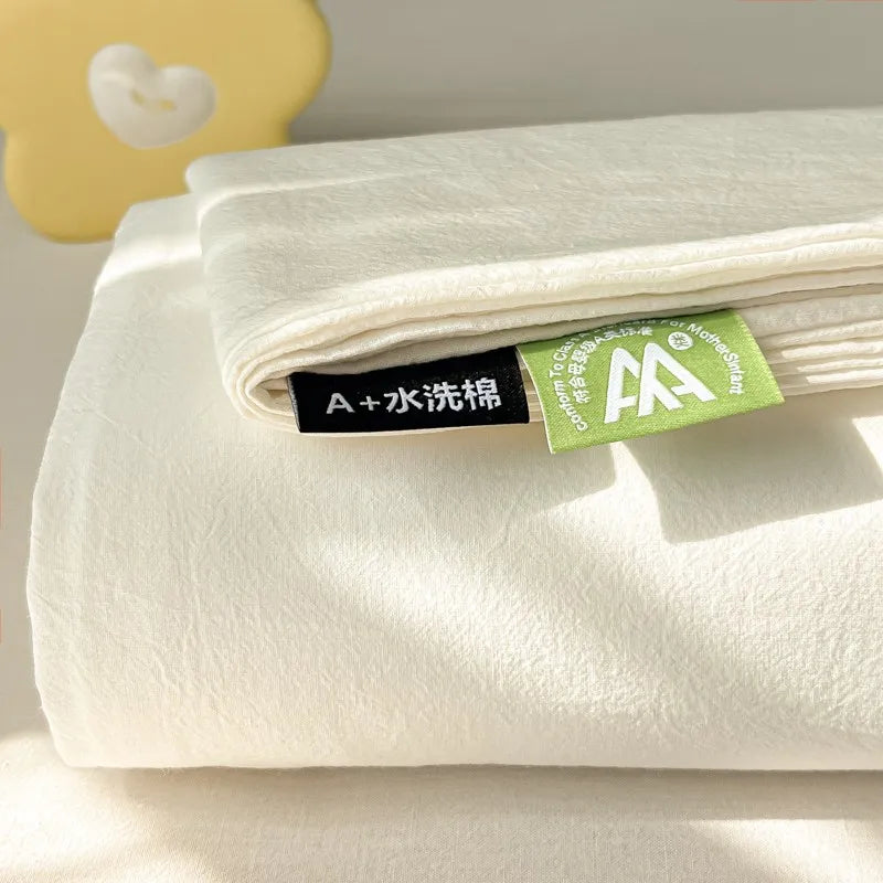 Sansoti | Percale Cotton Bedding Set | 100% Organic | Breathable & Soft | 3-piece