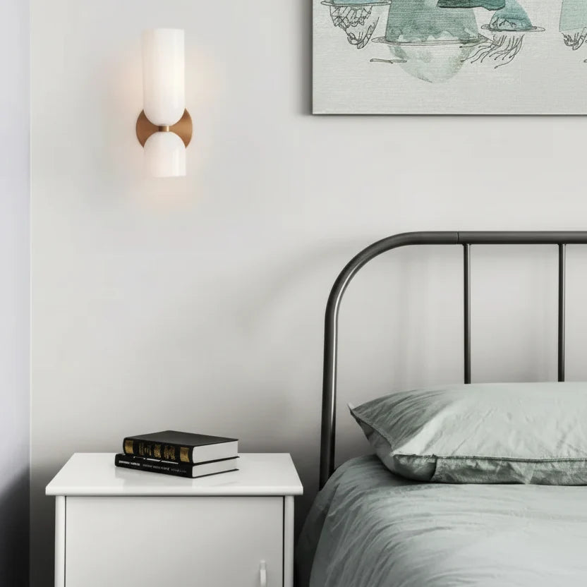 Glazen Wandlamp Zandloper Bidirectioneel Licht 35cm Diepte Sfeerverlichting Gang Slaapkamer Woonkamer | Sansoti