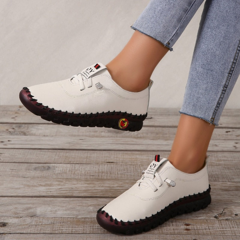 Comfortabele Platte Dames Loafer met Voetboogsteun en Orthopedische Zool | Sansoti