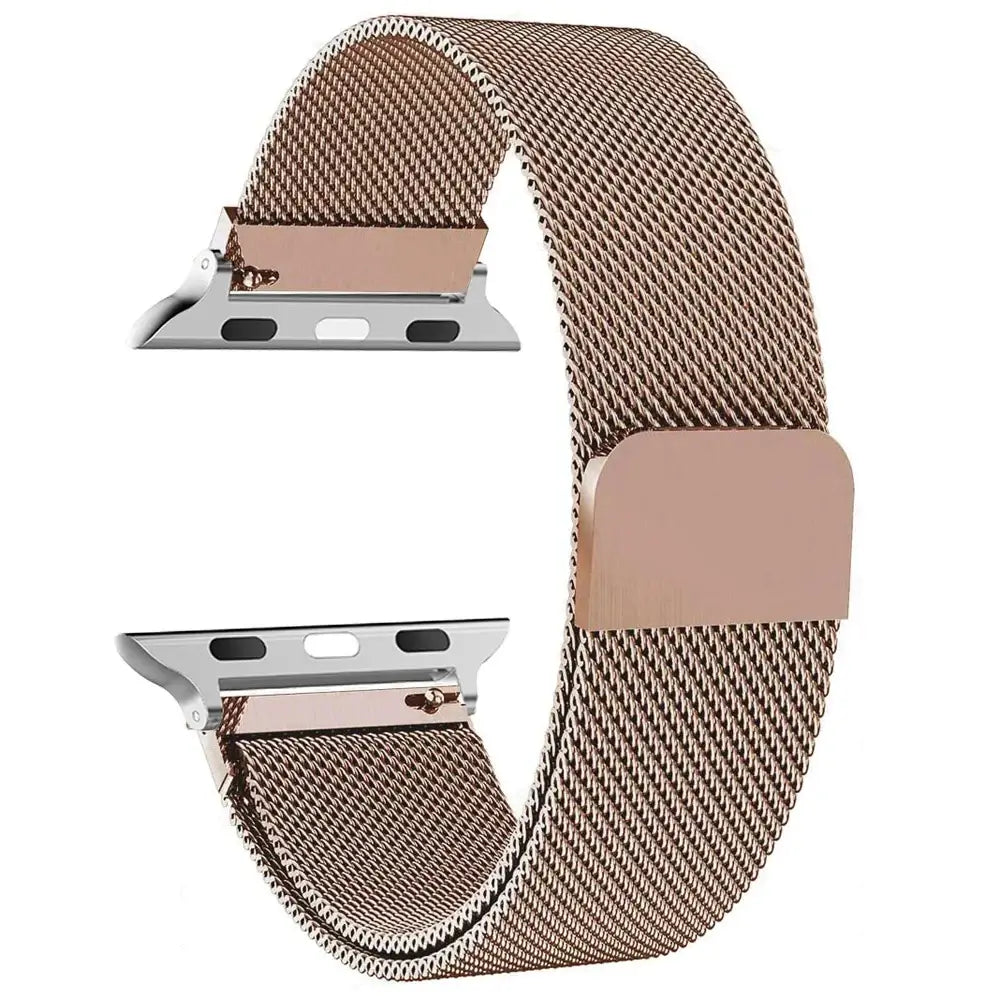 Bracelet de montre magnétique en acier inoxydable et maille, bracelet réglable pour smartwatch, accessoire universel 38-49 mm | Sansoti