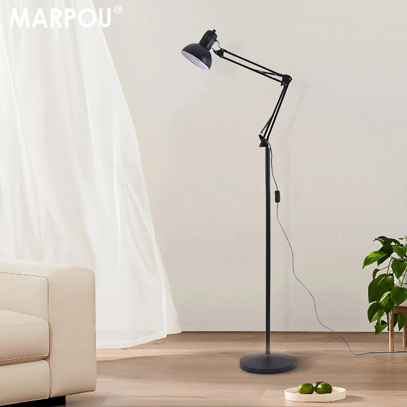 Stehlampe Verstellbar Mit RGB Lampe Dimmbar Leselampe Schwarz Mit Schwenkarm E27 | Sansoti