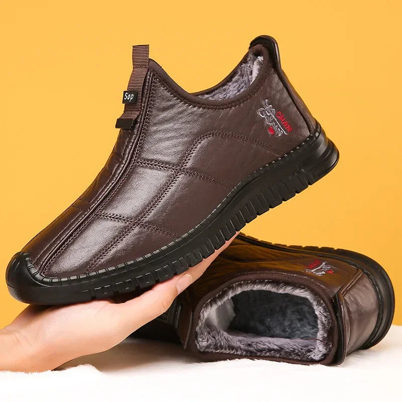 Herenlaarzen Winterschoenen Waterdicht Antislip Platform Werkschoenen Maat 38-48 Wandelschoeisel Heren | Sansoti