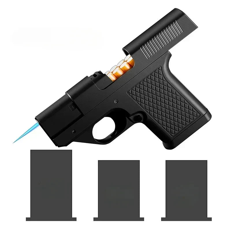 Briquet en forme de pistolet avec compartiment secret – Briquet jet rechargeable pour hommes | Sansoti