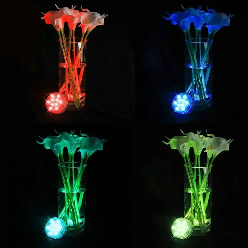 Floating LED Underwater Lights 16 Colors with Remote Control for Pool and Pond Decorative Ambient Lighting | Sansoti