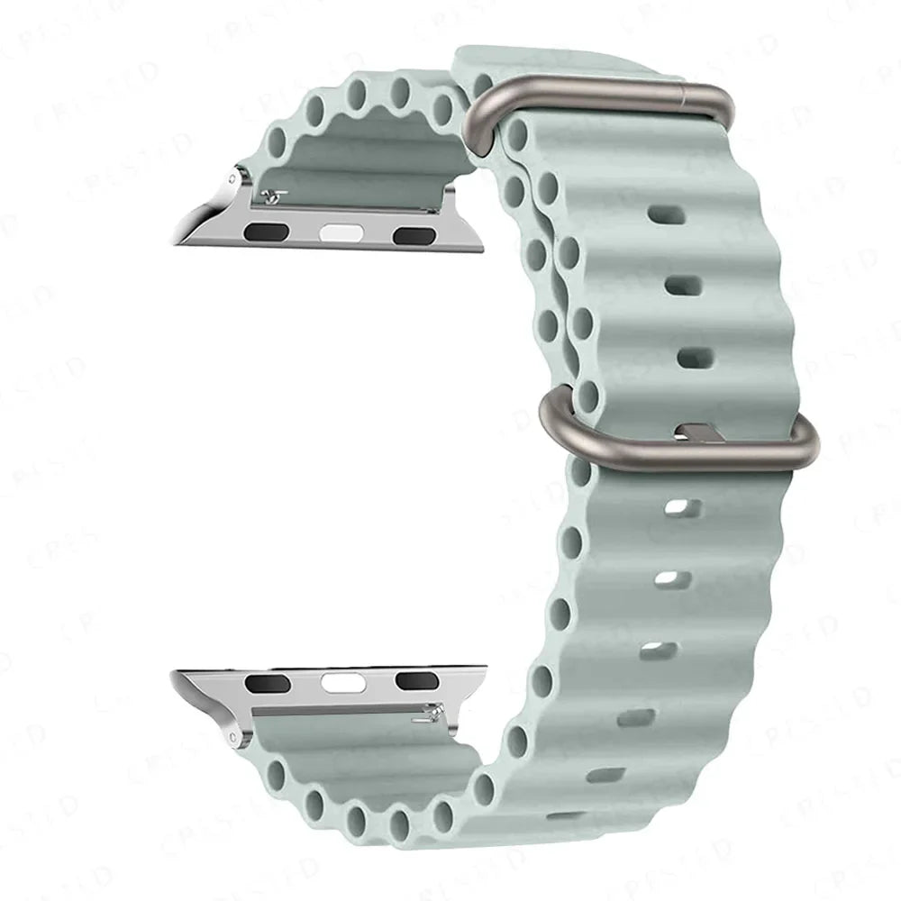 Water-Resistant Breathable Silicone Smartwatch Band Unisex Watch Band Sports Band Replacement Wristband | Sansoti