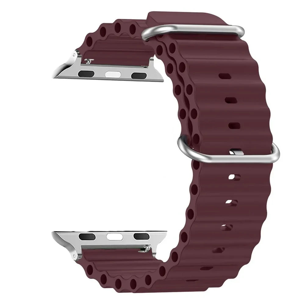 Water-Resistant Breathable Silicone Smartwatch Band Unisex Watch Band Sports Band Replacement Wristband | Sansoti