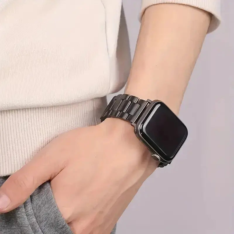 Roestvrij Stalen Smartwatch Bandje Premium Metalen Horlogeband Verstelbaar Polsbandje Stijlvol Elegant | Sansoti
