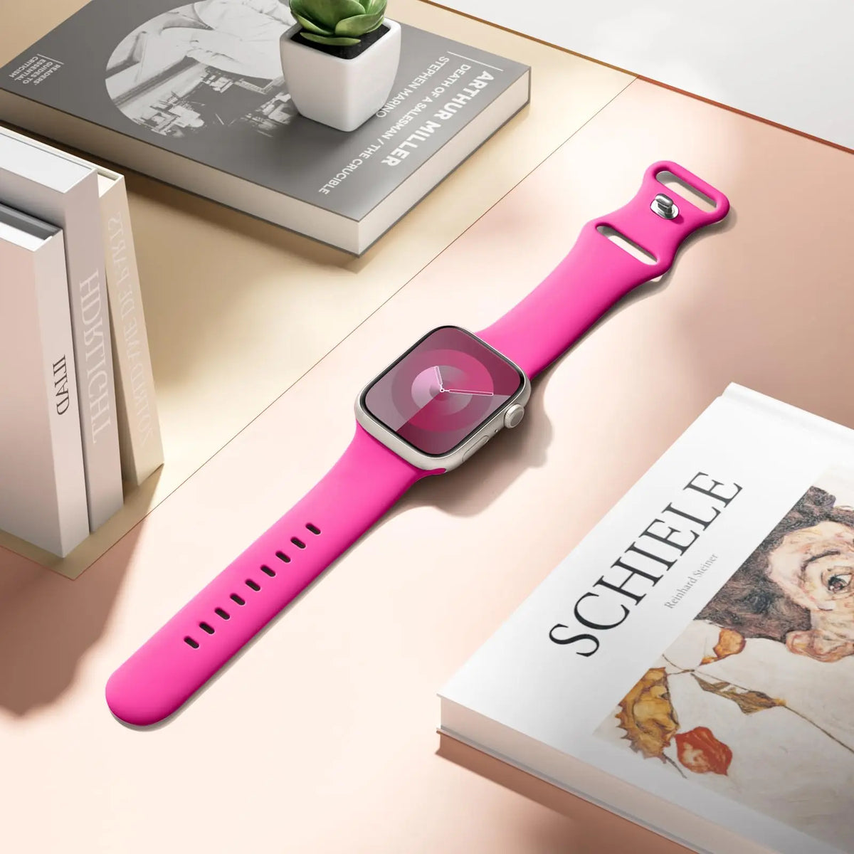 Silicone Watch Band Water-Resistant Flexible Sports Band 38-49mm Smartwatch Wristband Replaceable Adjustable | Sansoti