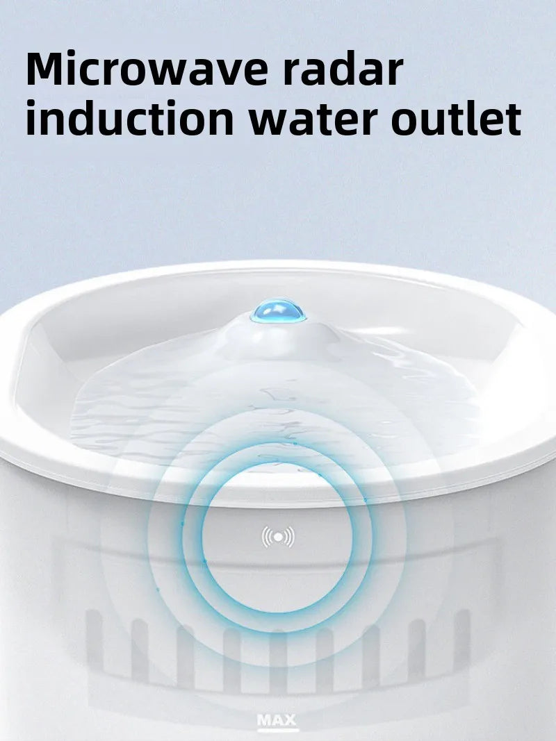 Automatic Drinking Fountain for Cats and Dogs, Wireless Rechargeable Water Reservoir with Filters for Pets | Sansoti