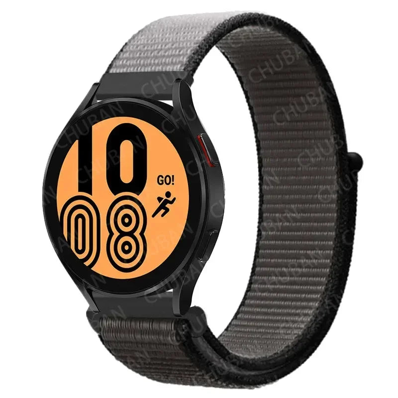 Nylon Sport Strap for Smartwatch 20mm 22mm Breathable Lightweight Loop Wristband Adjustable Training Fitness | Sansoti