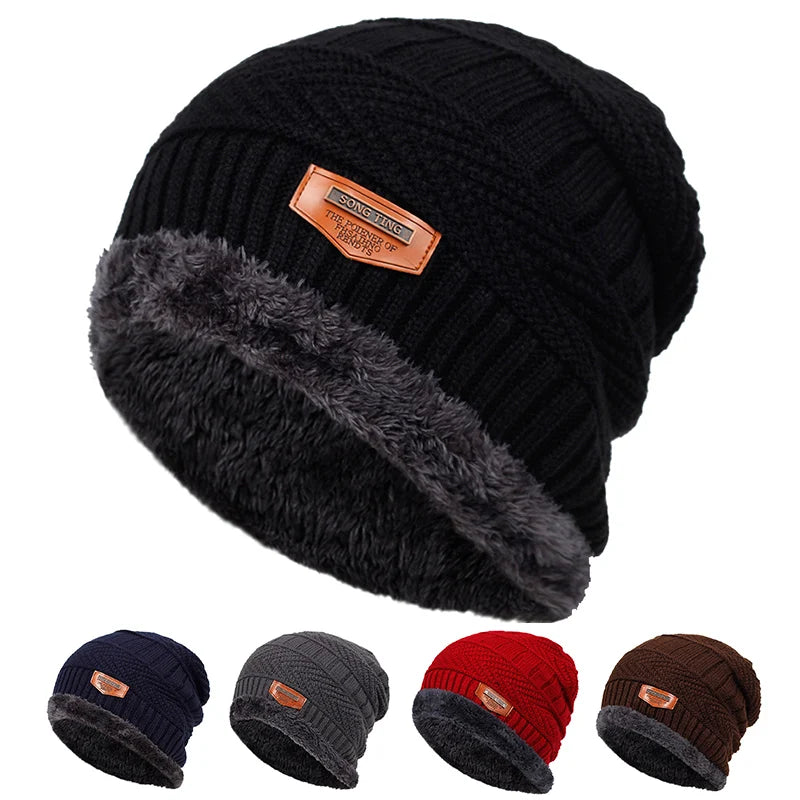 Unisex Label Beanies Muts Herfst en Winter Warme Gebreide Muts voor Dames en Heren Reizen Vakantie