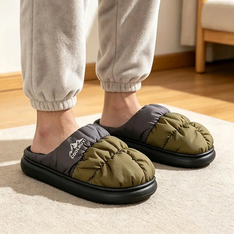 Gevoerde Winterpantoffels Unisex Met Antislipzool Voor Binnen Buiten Comfort Waterdicht Zachte Voering | Sansoti
