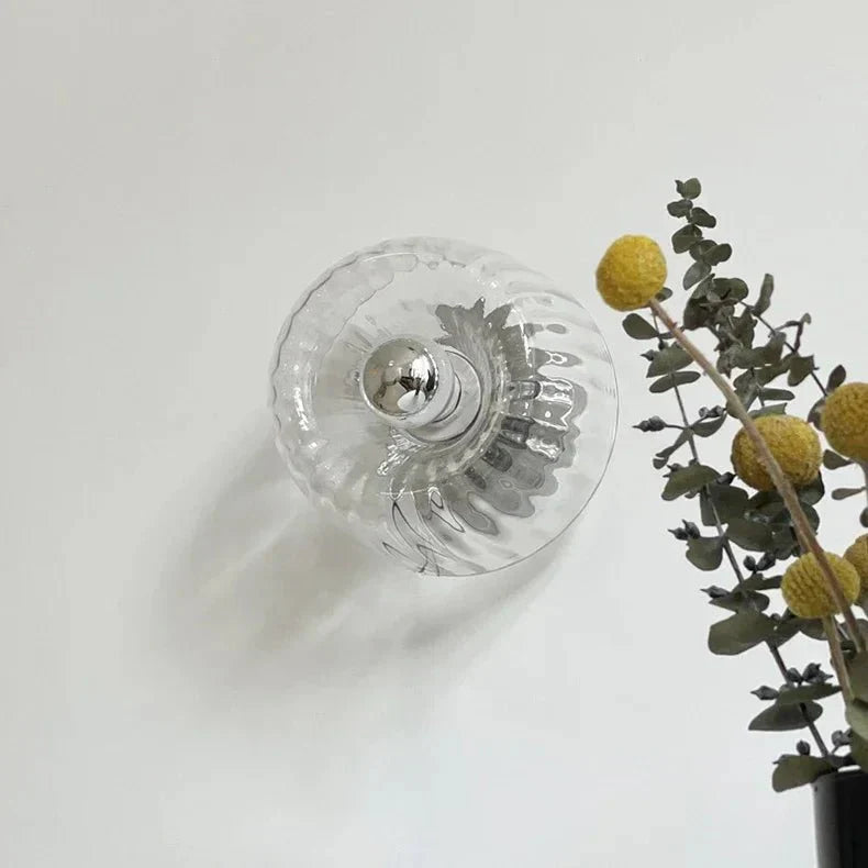 Wandlamp Glas E14 Metaal Transparant Hal Slaapkamer Bauhaus Wandverlichting Retro Design | Sansoti