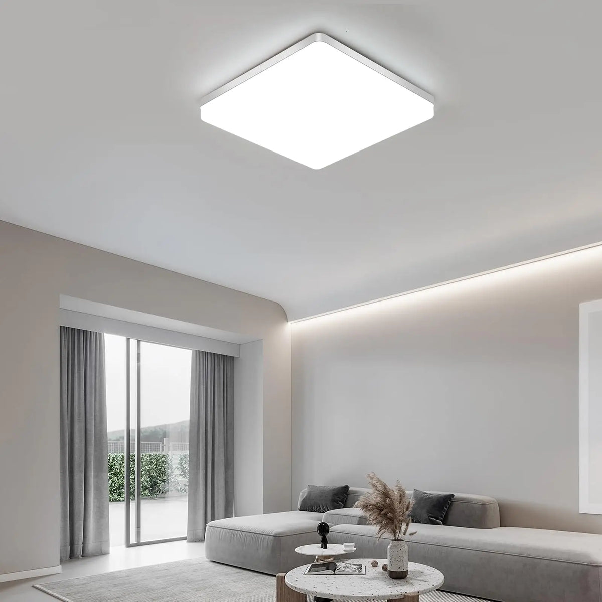Badezimmerlampe Decke LED Quadratisch 48W 6500K IP44 5400LM | Sansoti