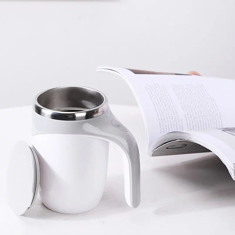 Selbstrührender Thermobecher 400ml – Automatisch mixender Reisebecher mit Heizfunktion | Sansoti