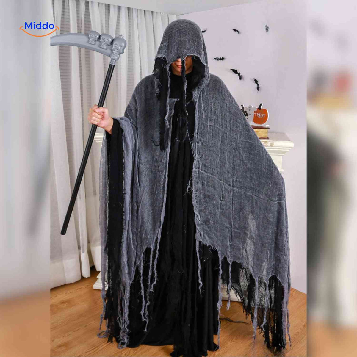 Halloween Cape Polyester Lightweight Spooky Costume Cosplay Themed Party Horror Party Outfit | Sansoti
