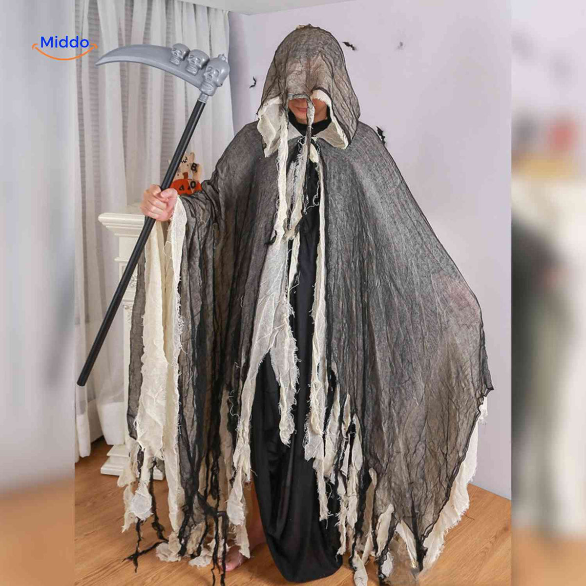 Halloween Cape Polyester Lightweight Spooky Costume Cosplay Themed Party Horror Party Outfit | Sansoti