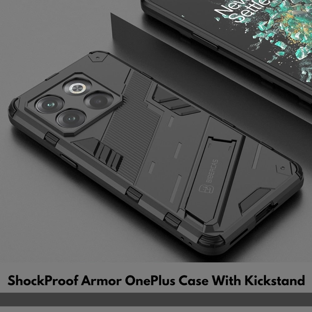Shockproof Phone Case with Stand for OnePlus 15 13 12 11 10 Nord Black Blue Green Red Protection | Sansoti