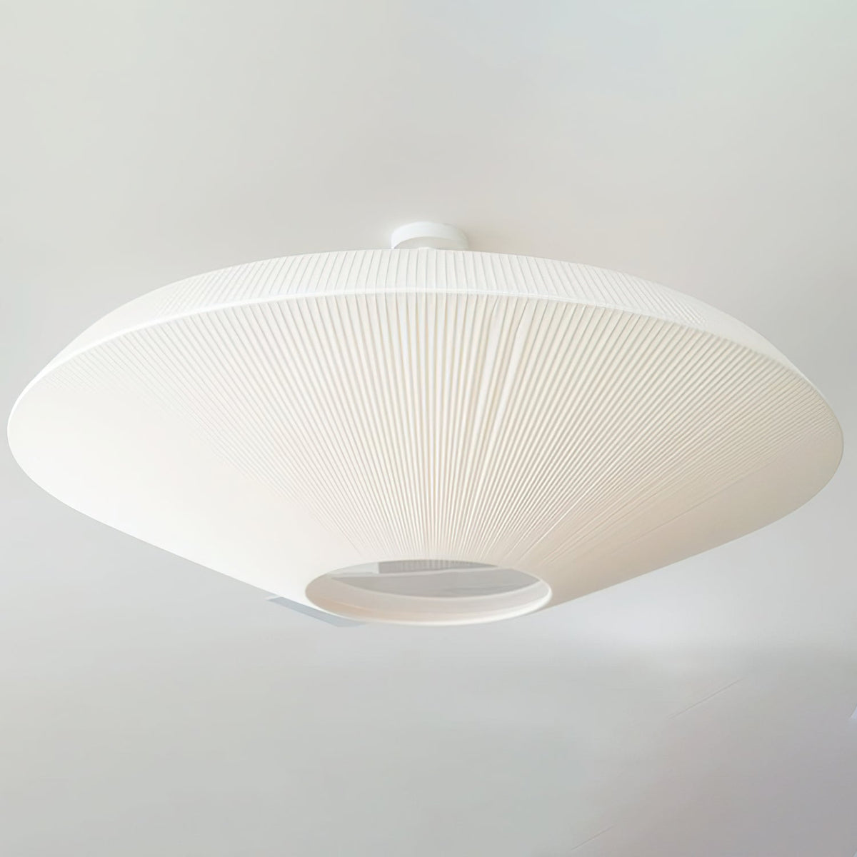 Ceiling Lamp Oriental Style Fabric Shade Soft Lighting for Dining Room Living Room Dimmable 3 Sizes | Sansoti