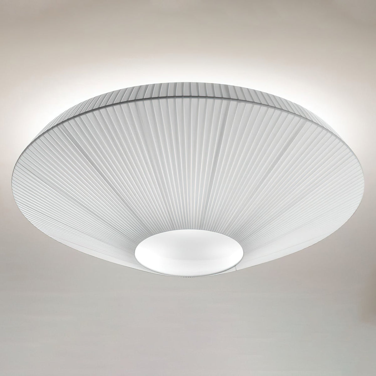 Ceiling Lamp Oriental Style Fabric Shade Soft Lighting for Dining Room Living Room Dimmable 3 Sizes | Sansoti