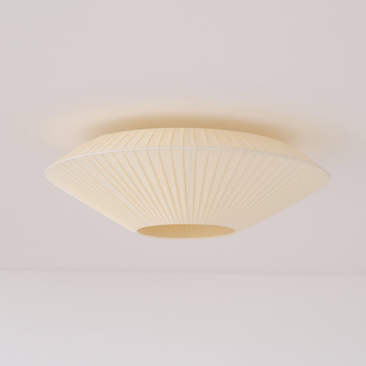 Ceiling Lamp Oriental Style Fabric Shade Soft Lighting for Dining Room Living Room Dimmable 3 Sizes | Sansoti